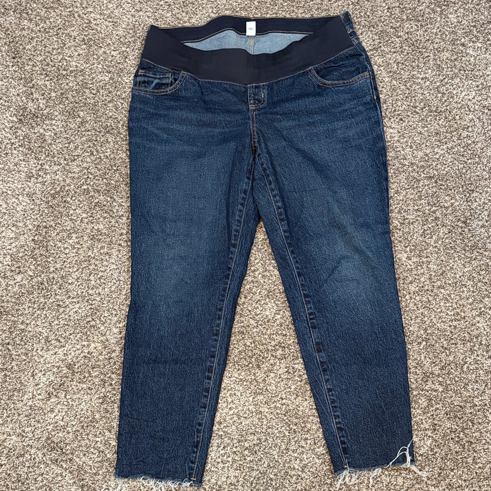 Old Navy Maternity Dark Blue O.G. Straight front low panel